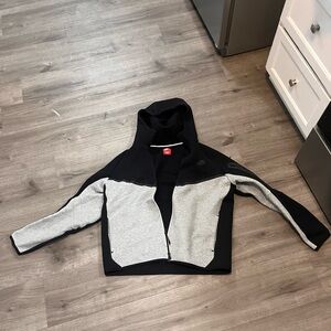 Nike Black and Gray Zip-Up Hoodie